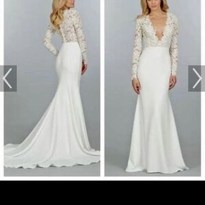 TK DELANEY WEDDING Long Sleeve Lace Dress  in size 12